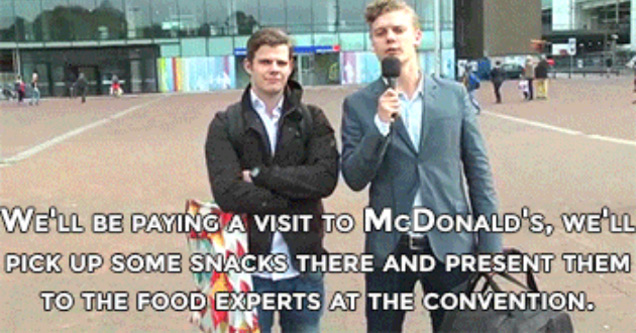 car - We'Ll Be Paying A Visit To Mcdonald'S, We'Ll Pick Up Some Snacks There And Present Them To The Food Experts At The Convention.