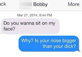 Funny one-liners and clever comebacks seen on social media.