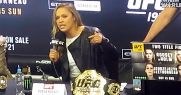 Ronda Rousey Speaks On Nick Diaz Suspension