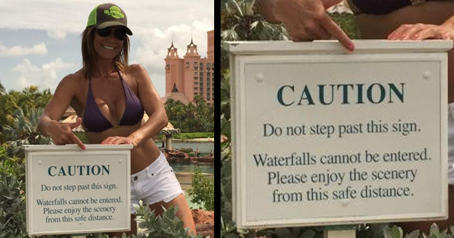 atlantis paradise island - Islamores Caution Do not step past this sign. Waterfalls cannot be entered. Please enjoy the scenery from this safe distance.