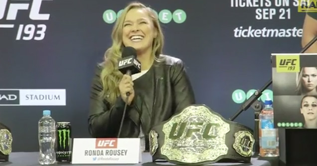 Ronda Rousey's Sexual Innuendo During Press Conference