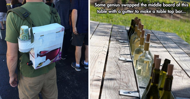 not all heroes wear capes wine | Some genius swapped the middle board of this table with a gutter to make a table top bar...