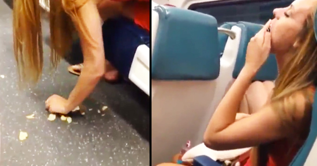 5 Second Rule For Drunk Chick on NYC Bus