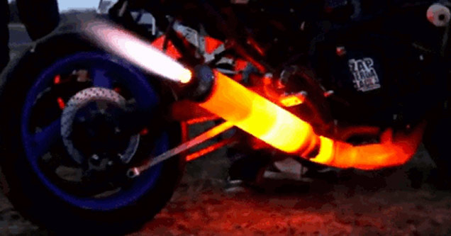 burning motorcycle gif