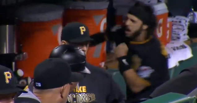 Sean Rodriguez Fights A Gatorade Cooler