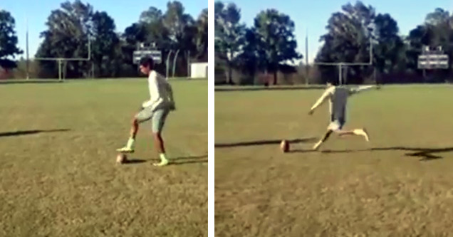 High School Kicker Hits 51 Yard Field Goal