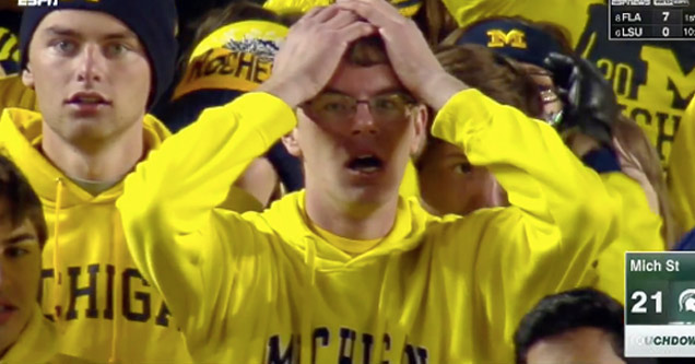 Fan's Perfect Reaction To Michigan's Botched Punt