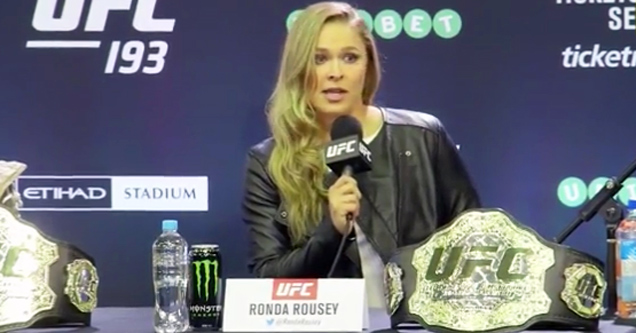 Ronda Rousey Shuts Down Feminist!