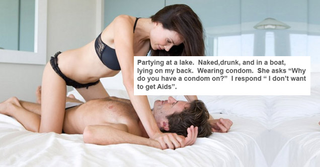 The Worst Cases Of Self Cock-Blockingcock blocked - Partying at a lake. Naked, drunk, and in a boat, lying on my back. Wearing condom. She asks