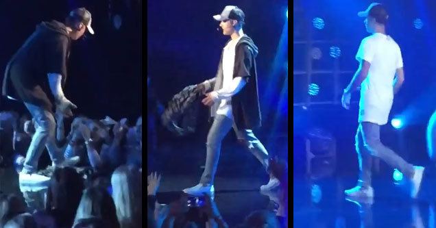 Justin Bieber Storms Off Stage During Temper Tantrum