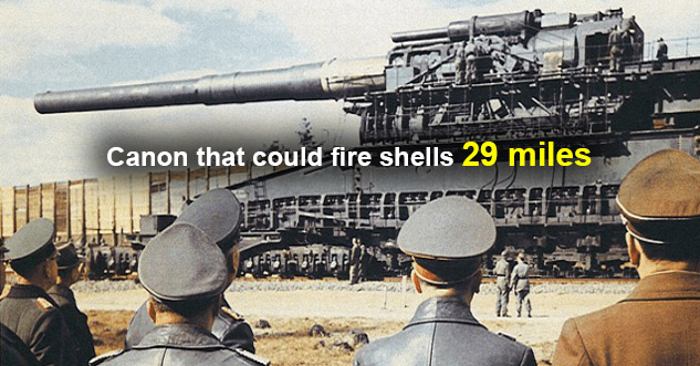 The Infographics Show - Finished by the Nazis in 1942, it had two shelling  options: it could fire a high explosive shell weighing around 10,000 pounds  (4,536 kg) with muzzle velocity of