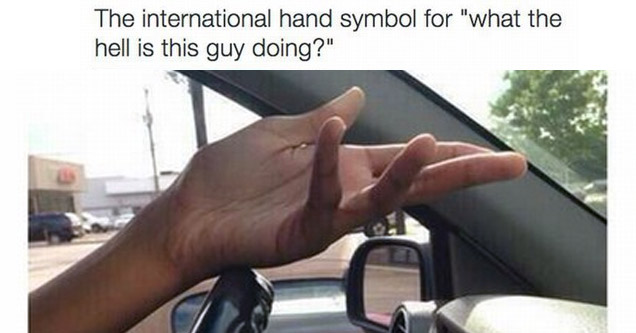 fuck hand signal - The international hand symbol for