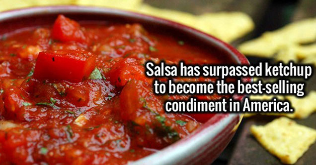 salsa the food - Salsa has surpassed ketchup to become the bestselling condiment in America.