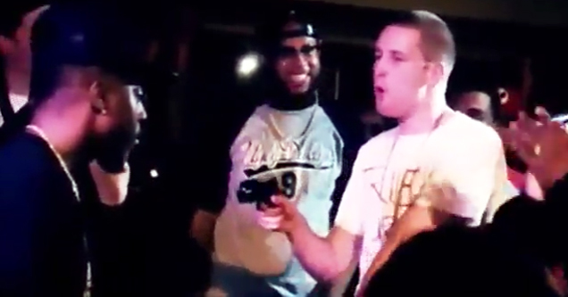 Guy Pulls Fake Gun During Rap Battle