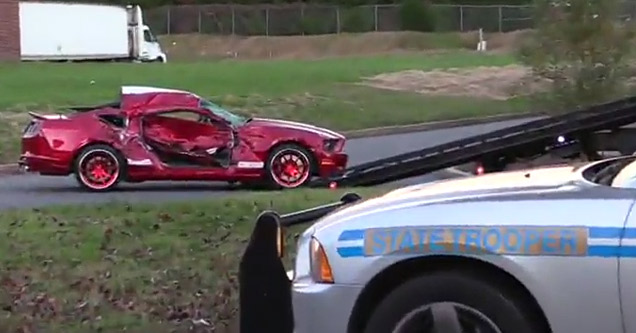 Shelby GT500 Crashes Into A New Truck While Showing Off