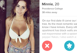 Funny and strange people you can find on the most popular dating app.