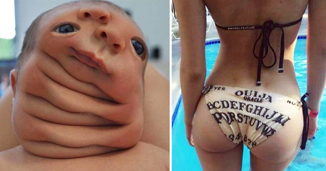 29 Images To Soothe Your Eye Holes | weird meme face | bikini