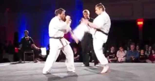 Karate Surprise Flip Kick Knockout