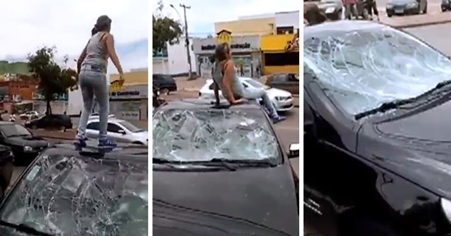 Angry Pregnant Wife Destroys Cheating Husband’s Car