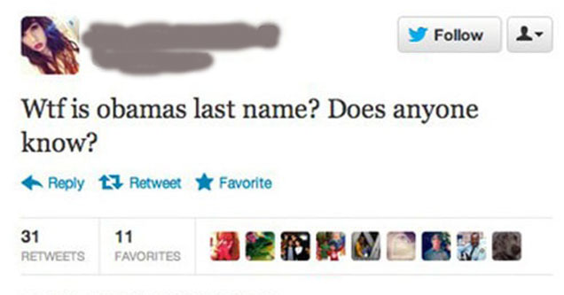 tweet asking about obama's name