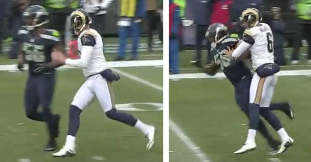 Rams Punter Gets Punked After A Cheap Hit