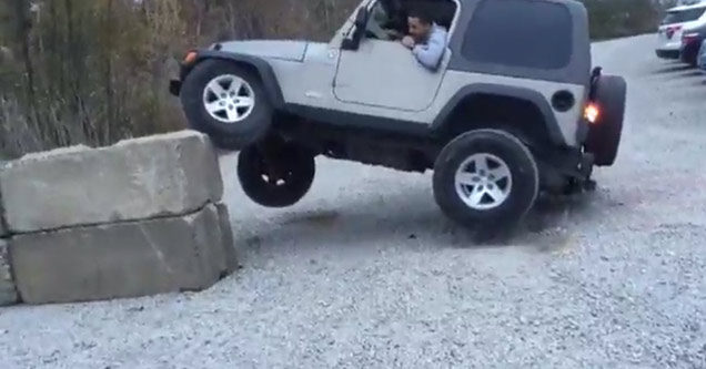 Idiot Ruins His Jeep Trying To Take A Cool Picture