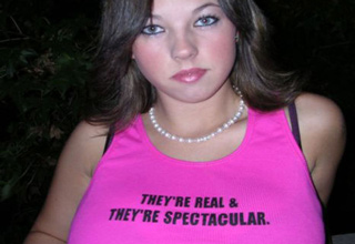 Girls with the funniest, sexy T-Shirts!