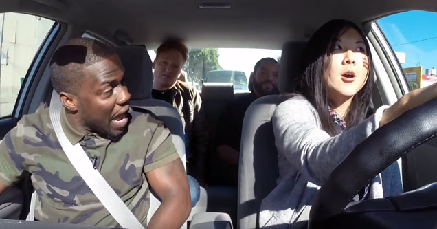 Conan, Ice Cube, & Kevin Hart Help A Student Driver