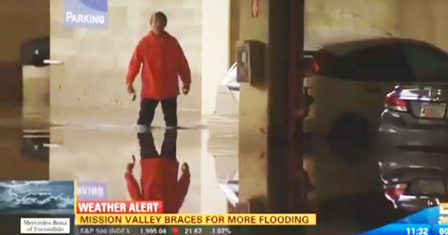 Man Has Bad Day During Flood In L.A.