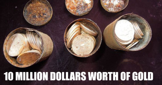 One Sierra Nevada couple was walking their dog in Gold Country when they noticed a decaying canister stuck in the ground. They opened it and found gold worth ten million dollars.