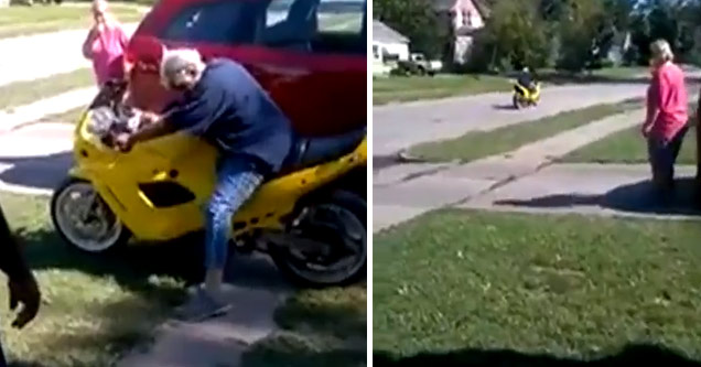 Grandma Ain't Scared Of No Motorcycle