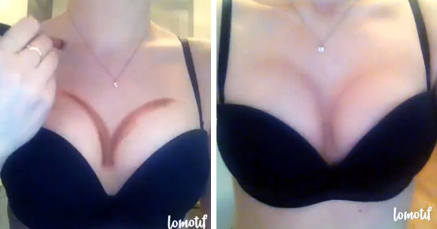 Girl Uses Makeup Trick To Increase The Size Of Her Breasts