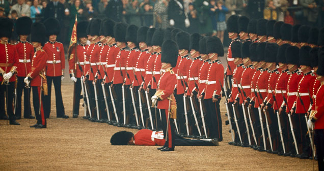 passed out guardsman