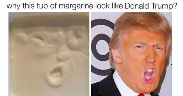 margarine with Trump appearance similarities