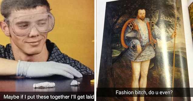 funny snapchats of textbook pictures