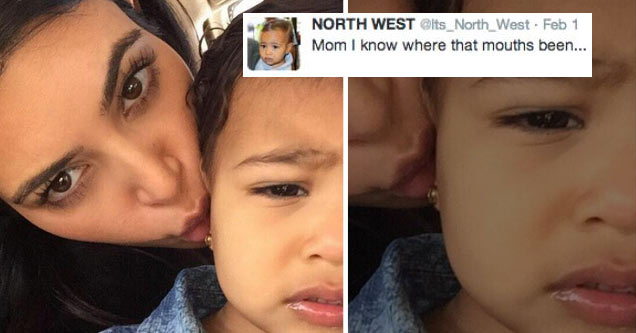 tweet - she know what the mouth do - North West West Feb 1 Mom I know where that mouths been... Favorites 12,772 15,864 7 21223