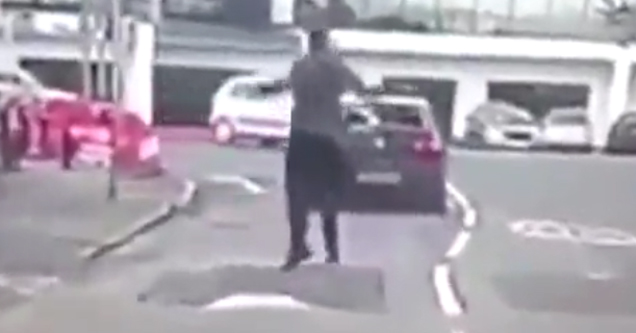 Car Deliberately Hits Guy Then Gets Instant Karma