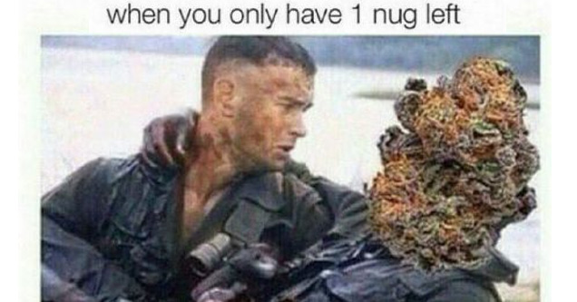 tweet - forrest gump and bubba - when you only have 1 nug left