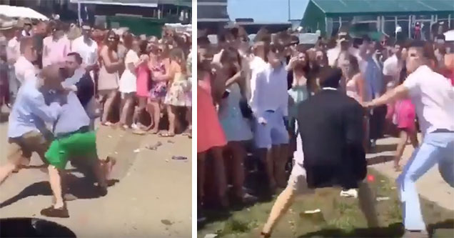 Rich Kids Fighting At The Kentucky Derby