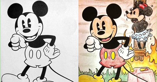 disney colouring book corruption