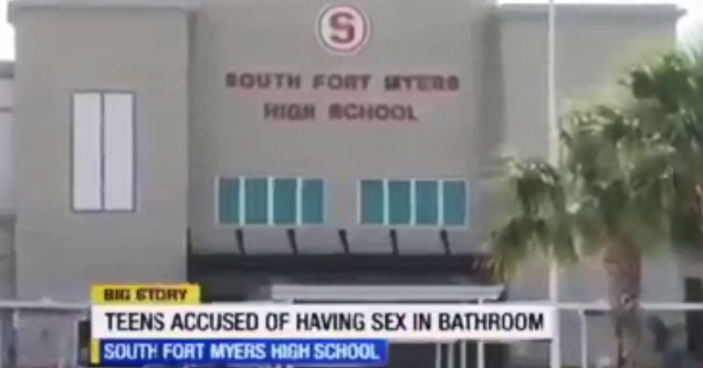 Man being interviewed about high school sex scandal story