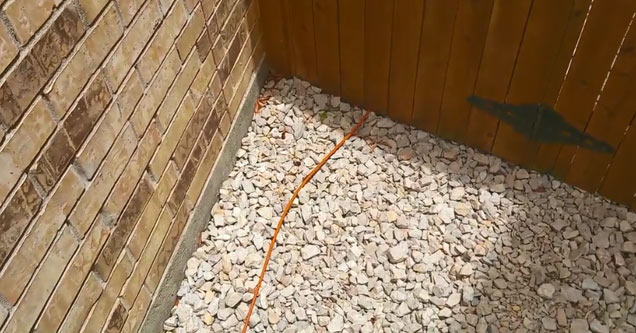 new cable wire laid on the ground instead of burried