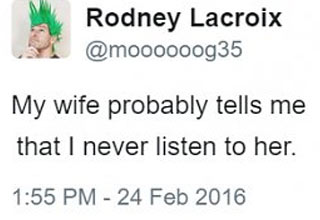 Funny tweets from husbands to tickle your funny bone.