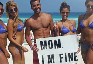 One guy quits job to travel the world but his mom still worries about him.  