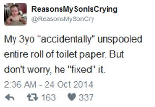 Funny tweets from parents to tickle your funny bone.