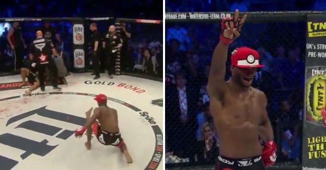 MMA Fighter Throws Pokeball At Knocked Out Opponent