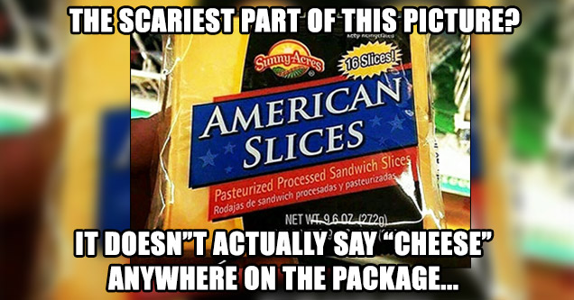 pack of sliced cheese that isn't really cheese