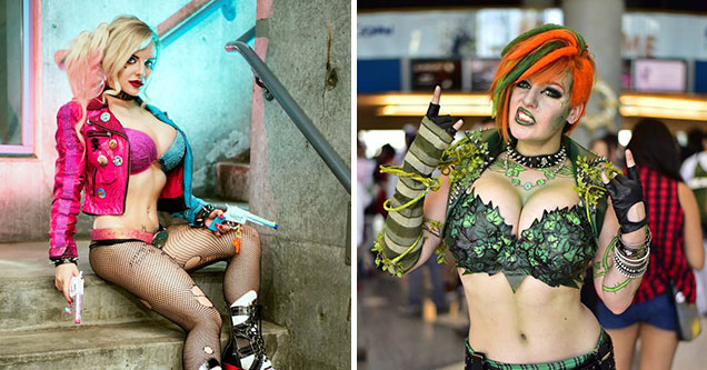 harley quinn and poison ivy cosplay