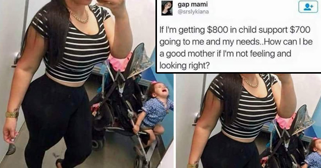 Gap Mami spends her child support on herself