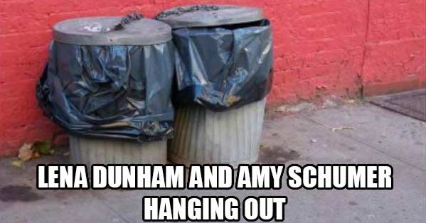 49ers qb meme - Lena Dunham and Amy Schumer hanging out.